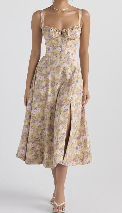 Robe à bretelles Bralette à imprimé beauté confortable sans armatures