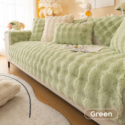 Pousbo® Housse de canapé en peluche épaisse de lapin