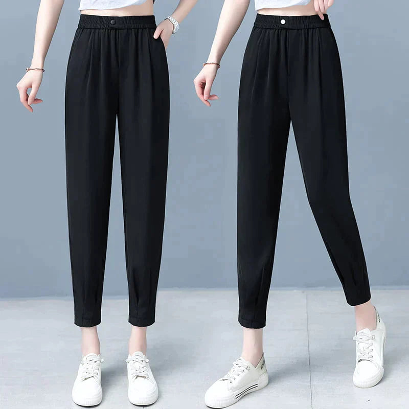 Pantalon droit décontracté respirant et extensible pour femmes (49 % de réduction)