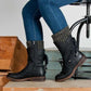 Bottes Chaudes à Pieds Larges Pour Femmes, Automne Et Hiver