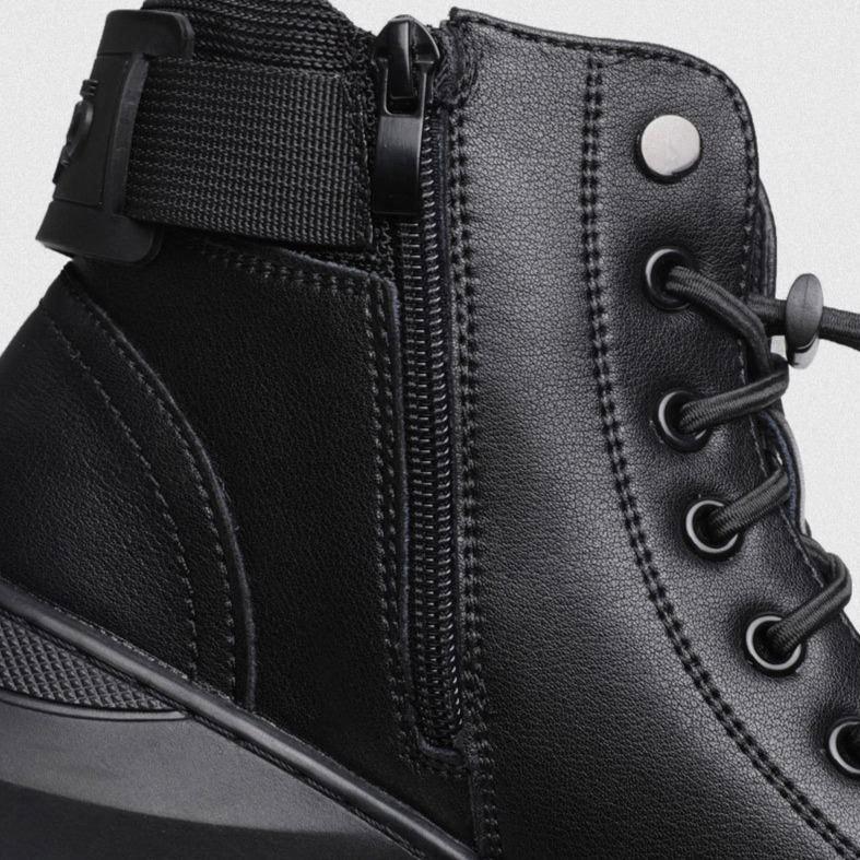 Bottes montantes en cuir pour hommes de haute qualité - confortables et respirantes