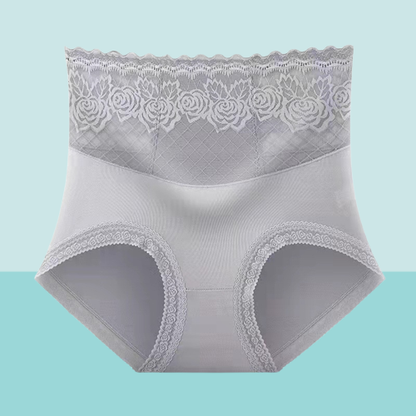 Achetez-en 1, obtenez-en 2 gratuitement🌸Culotte en dentelle à taille haute avec protection latérale contre les fuites