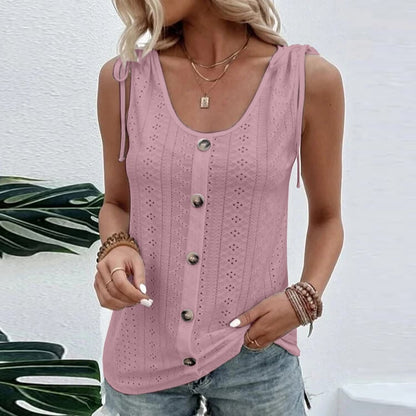 T-shirt uni à encolure dégagée et cœur dans le dos