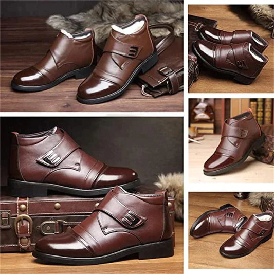 Bottes d'affaires chaudes en cuir pour hommes