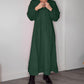 Robe élégante à manches longues et col en V