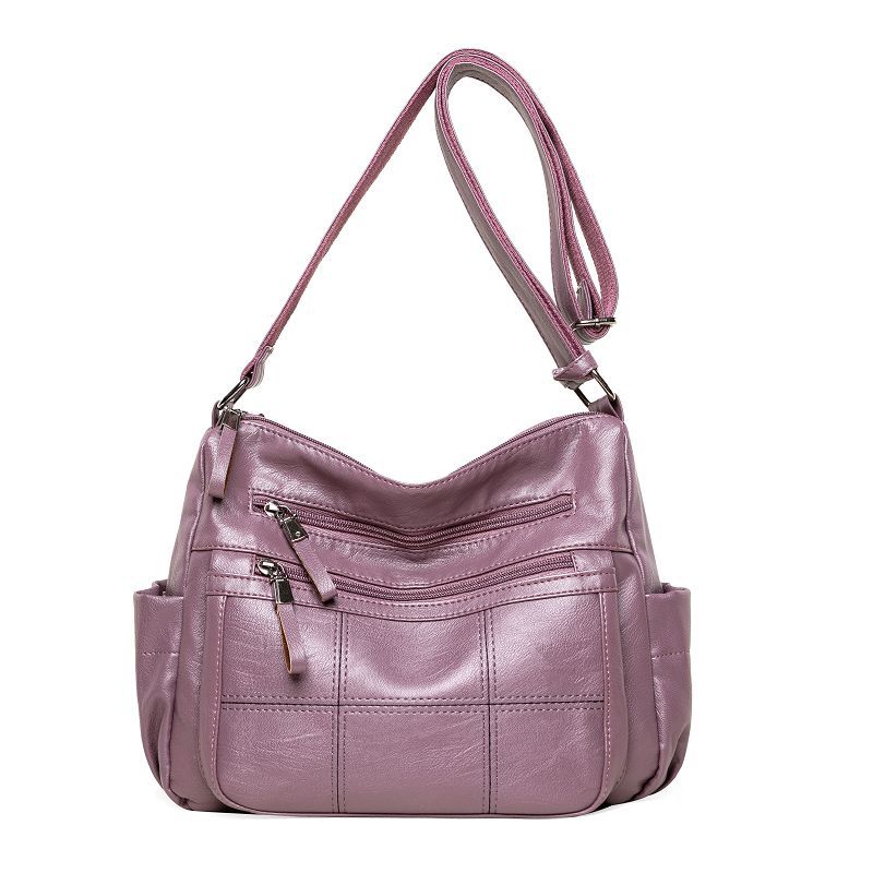 Sacs à bandoulière assortis en cuir souple à la mode