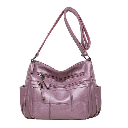 Sacs à bandoulière assortis en cuir souple à la mode