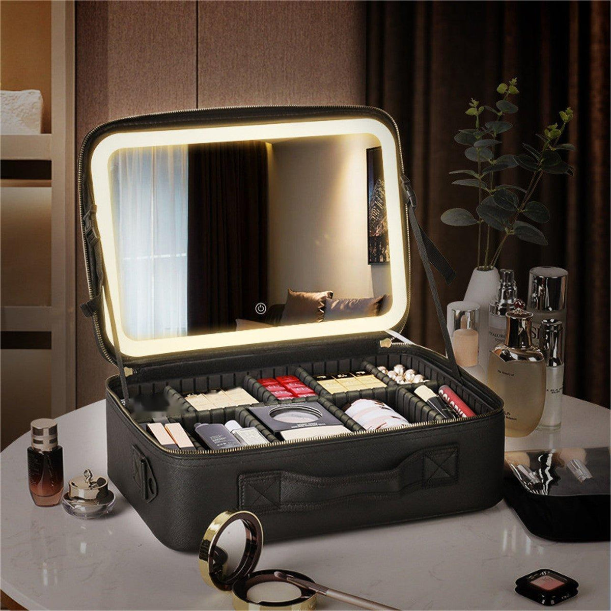 Trousse de Maquillage de Voyage avec Miroir LED Lumineux 💗Livraison gratuite