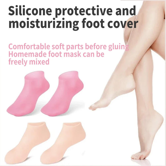 Masque hydratant pour les pieds✨Chaussettes en silicone protectrices et exfoliantes