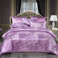 Ensemble de quatre pièces satin jacquard de luxe européen🔥Livraison gratuite