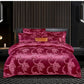 Ensemble de quatre pièces satin jacquard de luxe européen🔥Livraison gratuite
