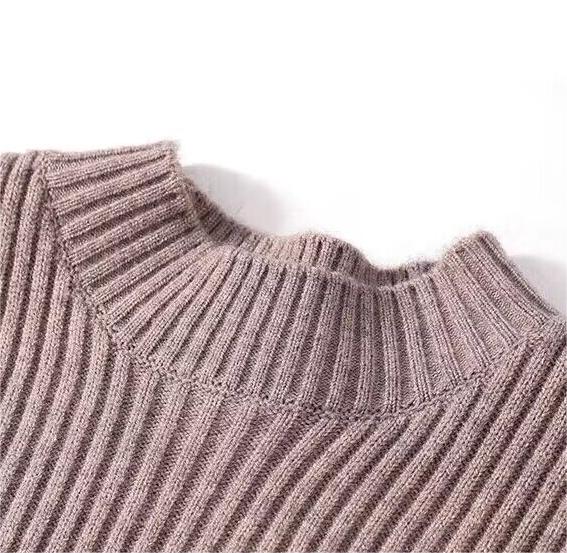 🎊 Vente de Noël -49% de réduction - Pull à demi-col roulé de la longueur de la longueur féminine