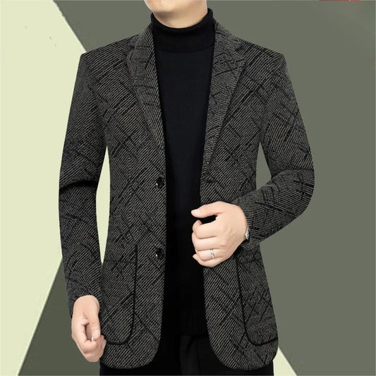 🎊Super rabais de Noël🎊 Blazer décontracté à boutonnage simple de coupe classique pour hommes