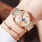 Montre Étoile et Lune à La Mode pour Femmes